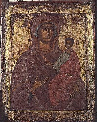 Icon of the Blessed Virgin by Novgorod School